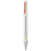 Шариковая ручка “Nassau”, белый/оранжевый, синие чернила, арт. 001239403