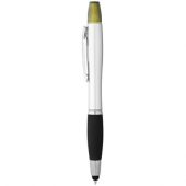Ручка-стилус “Nash” с маркером, серебристый/черный, арт. 001183303