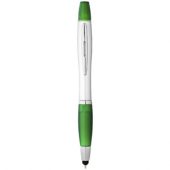 Ручка-стилус “Nash” с маркером, серебристый/зеленый, арт. 001183603