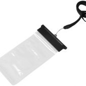 Чехол водонепроницаемый “Splash” для мобильного телефона, прозрачный/черный, арт. 001192803