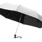 Зонт складной “Калдроуз”, автоматический 21,5″, серебристый/черный, арт. 000367803