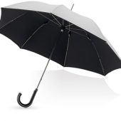 Зонт трость “Ривер”, механический 23″, серебристый/черный, арт. 000791903