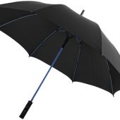Зонт трость “Spark” полуавтомат 23″, черный/синий, арт. 001656003