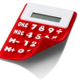Гибкий калькулятор “Splitz”, красный, арт. 000732103
