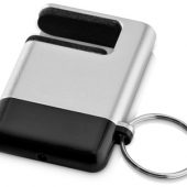 Подставка-брелок для мобильного телефона “GoGo”с губкой для чистки экрана, черный, арт. 001226903