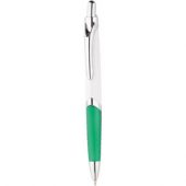 Ручка шариковая «Призма» белая/зеленая, арт. 000119703