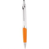 Ручка шариковая «Призма» белая/оранжевая, арт. 000119803