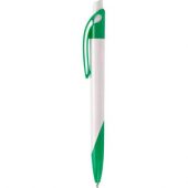 Ручка шариковая «Тироль» белая/зеленая, арт. 001296703