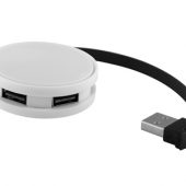 USB хаб “Round”, на 4 порта, белый/черный, арт. 001666003