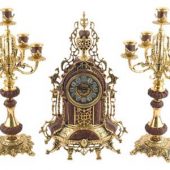 Композиция: интерьерные часы с подсвечниками «Герцог Альба», арт. 000683903