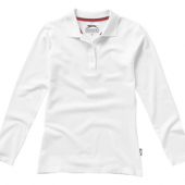 Рубашка поло “Point” женская с длинным рукавом, белый ( S ), арт. 001714103