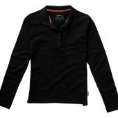 Рубашка поло “Point” женская с длинным рукавом, черный ( S ), арт. 001716603