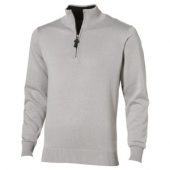 Пуловер “Set” с застежкой на четверть длины, серый/черный ( 2XL ), арт. 000507003