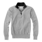 Пуловер “Set” с застежкой на четверть длины, серый/черный ( 3XL ), арт. 001435603