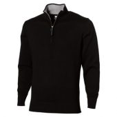 Пуловер “Set” с застежкой на четверть длины, черный/серый ( 3XL ), арт. 001435703