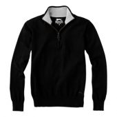 Пуловер “Set” с застежкой на четверть длины, черный/серый ( 3XL ), арт. 001435703