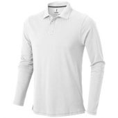 Рубашка поло “Oakville” мужская с длинным рукавом, белый ( L ), арт. 001082003