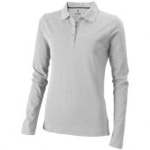 Рубашка поло “Oakville” женская с длинным рукавом, серый меланж ( 2XL ), арт. 001090103
