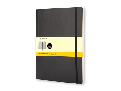 Записная книжка Moleskine Classic Soft (в клетку), ХLarge (19х25 см), черный, арт. 001553503