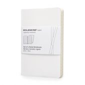 Записная книжка Moleskine Volant (в линейку, 2 шт.), Pocket (9х14см), белый, арт. 001557103