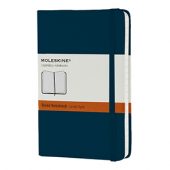 Записная книжка Moleskine Classic (в линейку) в твердой обложке, Pocket (9×14см), голубой сапфир, арт. 001544703
