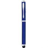 Ручка шариковая с фонариком, лазерной указкой и стилусом для емкостного экрана, синяя, арт. 001314603