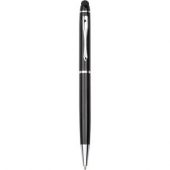 Ручка шариковая со стилусом для емкостного экрана в футляре, черная, арт. 001314403