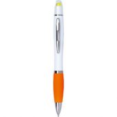 Ручка шариковая с восковым маркером белая/оранжевая, арт. 001315103