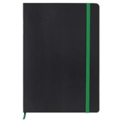 Блокнот в линейку формата А5, черный/зеленый, арт. 001521203