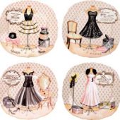 Набор из четырех десертных тарелок «Высокая мода», арт. 001299303