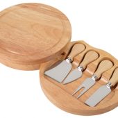 Набор ножей для сыра в деревянном футляре, который можно использовать как разделочную доску, арт. 000583503