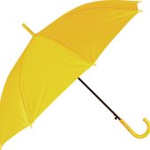 Зонт-трость полуавтоматический с пластиковой ручкой, желтый, арт. 000999203
