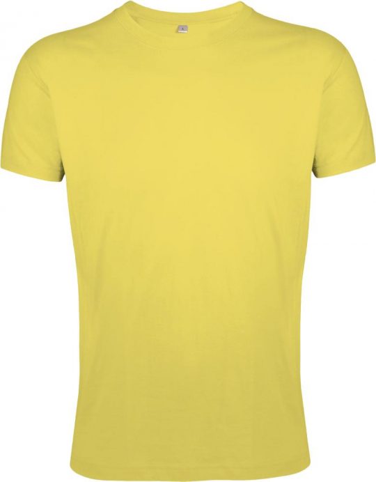 Футболка мужская приталенная REGENT FIT 150 желтая (горчичная), размер XS