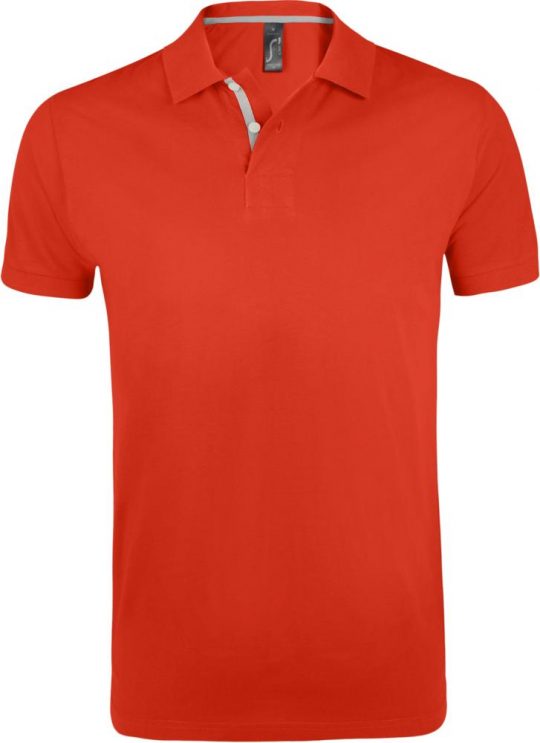 Рубашка поло мужская PORTLAND MEN 200 оранжевая, размер M