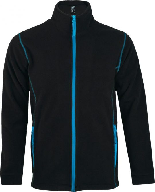 Куртка мужская NOVA MEN 200, черная с ярко-голубым, размер L