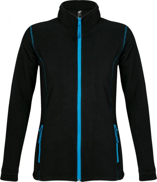 Куртка женская NOVA WOMEN 200 черная с ярко-голубым, размер XXL