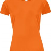Футболка женская SPORTY WOMEN 140 оранжевый неон, размер XS