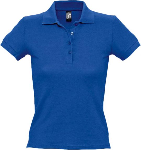 Рубашка поло женская PEOPLE 210 ярко-синяя, размер XXL