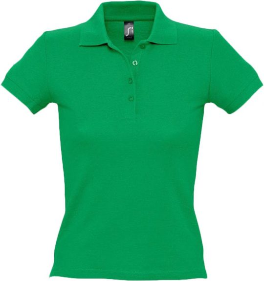 Рубашка поло женская PEOPLE 210 ярко-зеленая, размер S