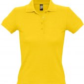 Рубашка поло женская PEOPLE 210 желтая, размер XXL