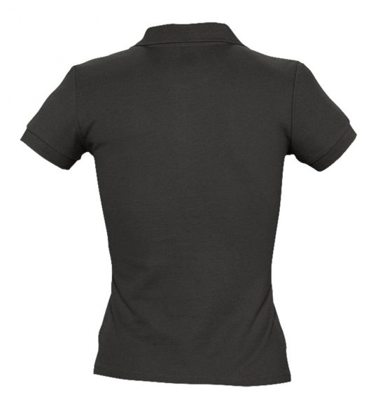 Рубашка поло женская PEOPLE 210 черная, размер L