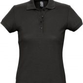 Рубашка поло женская PASSION 170 черная, размер XXL