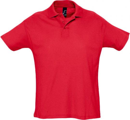 Рубашка поло мужская SUMMER 170 красная, размер XXL