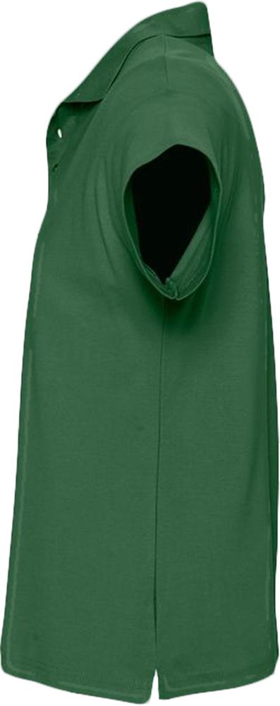 Рубашка поло мужская SUMMER 170 темно-зеленая, размер L