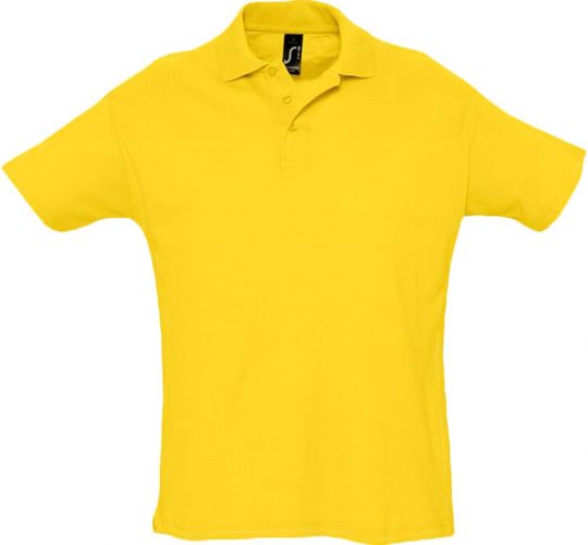 Рубашка поло мужская SUMMER 170 желтая, размер M