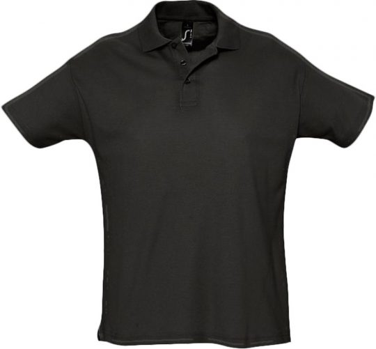 Рубашка поло мужская SUMMER 170 черная, размер S