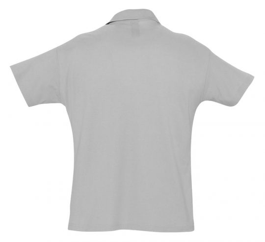 Рубашка поло мужская SUMMER 170 серый меланж, размер XS