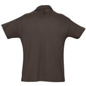 Рубашка поло мужская SUMMER 170 темно-коричневая (шоколад), размер L