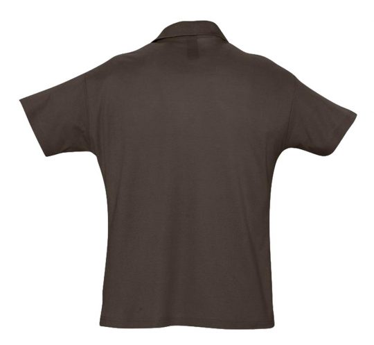 Рубашка поло мужская SUMMER 170 темно-коричневая (шоколад, размер XS