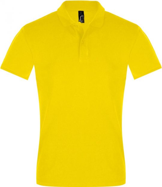Рубашка поло мужская PERFECT MEN 180 желтая, размер S
